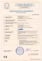 Certyfikat zgodności 150 200G 200C
